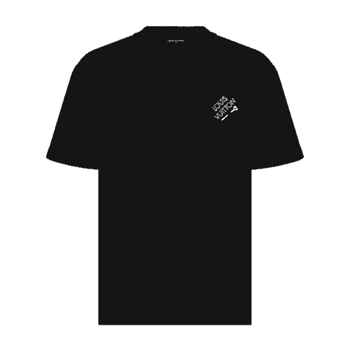 LV Signature Short-Sleeved T-Shirt BLACK