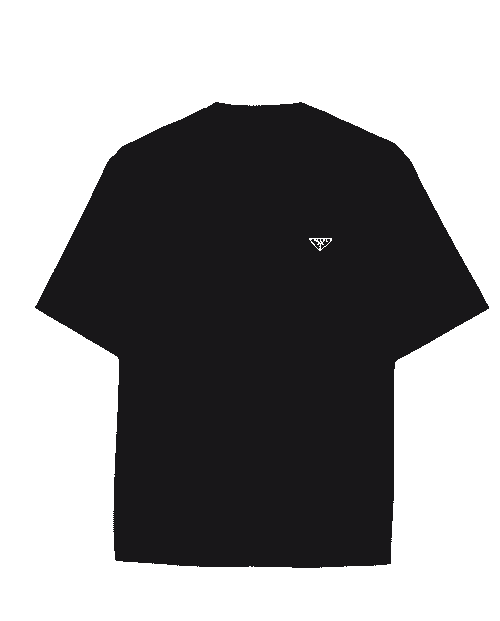 Prada t-shirt en jersey technique BLACK