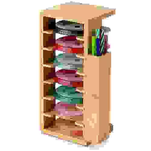 Tumbler Lid Storage with attached Straw Holder