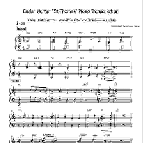 Cedar Walton " St.Thomas" Piano Transcription
