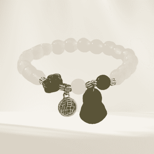 White Harmony Buddha Charm Bracelet