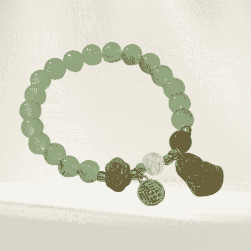 Harmony & Luck Buddha Beaded Bracelet – Green