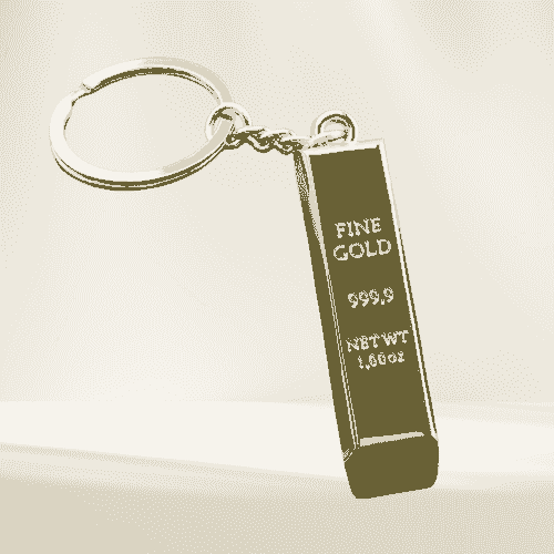 Gold Bar Keychain – Luxe Novelty Edition