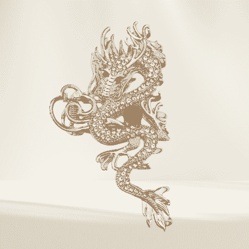 Gold Dragon Hair Clip – Decorative Accent
