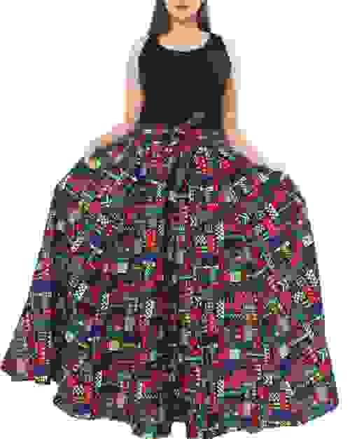 Multi Color Long Maxie Skirt