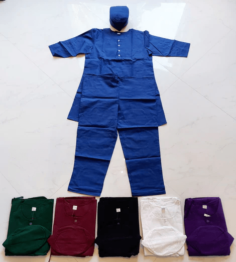 Men's Long Cotton Pant Sets /Solid Color 
