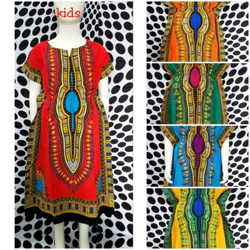 Girls Kaftan Dress-Traditional Dashiki