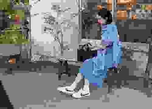  Épice Paris 圍巾﻿ ( TWEED CHECK 天空藍) 