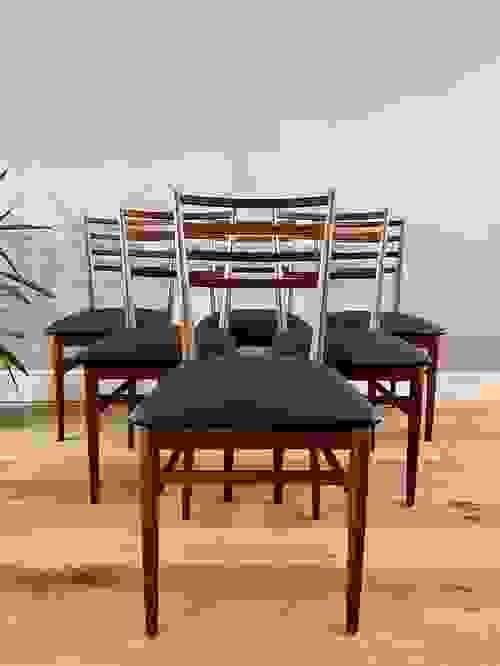 Meredew Set of 6 Mid-Century Teak Chairs