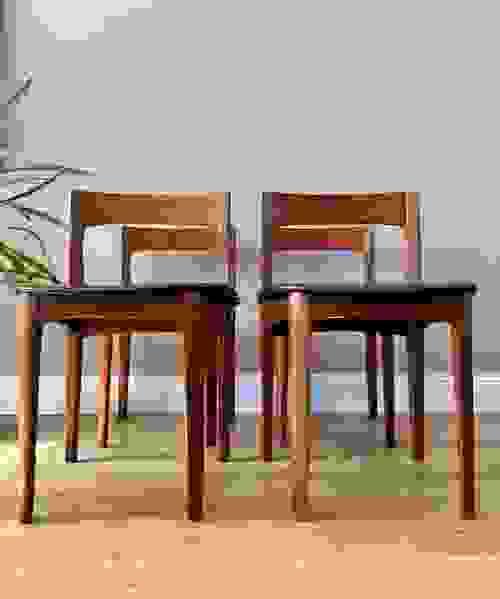 SOLD Vintage Retro Curved Back Dining Chairs by Nathan, Set of 4