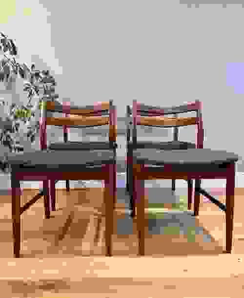 NEW LISTING Jentique 1970s Teak Dining Chairs, Set of 4