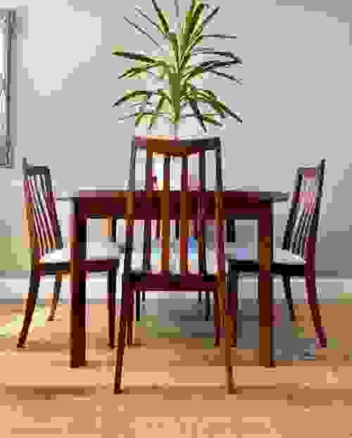 SOLD G Plan Fresco Teak Rounded Edge Square Extending Dining Table plus Chairs, Set of 6