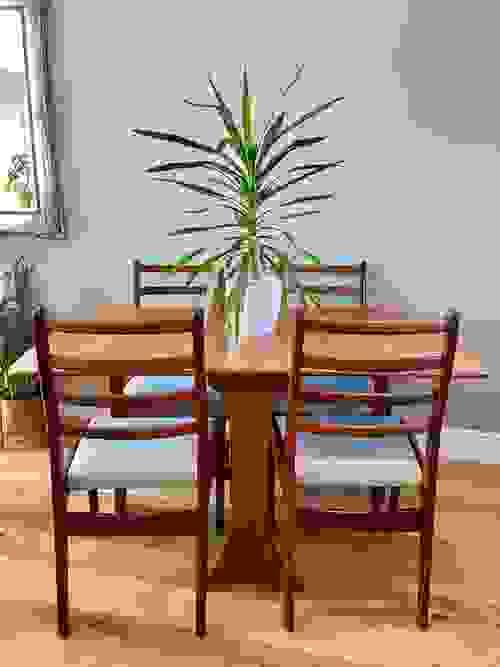 SOLD - RARE G Plan Set of 4 Dining Chairs with G Plan Gate Leg Dining Table