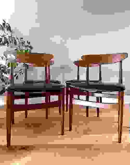 NEW LISTING  Jentique 1960s Curved Back Dining Chairs, Set of 4  