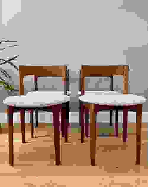 SOLD Vintage Retro Curved Back Dining Chairs by Nathan, Set of 4