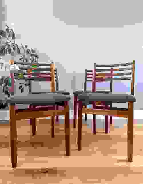 NEW LISTING Jentique Mid-Century Retro Set of 4 Teak Dining Chairs 
