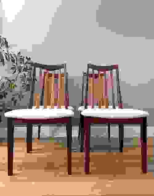 NEW LISTING G Plan Fresco Dining Chairs, Set of 4 in an Off White Boucle Fabric