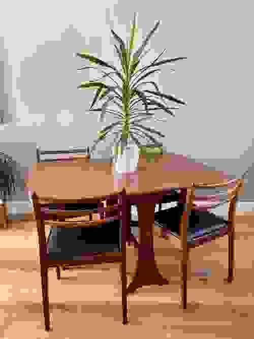 SOLD Set of 4 G Plan Victor Wilkins Chairs with G Plan Drop Leaf Gate-Leg Dining Table
