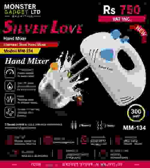 Silver Love Hand Mixer MM-134