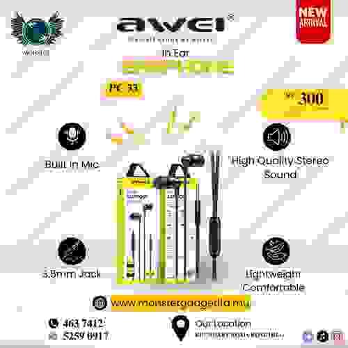 Wired Earphone Awei PC-33