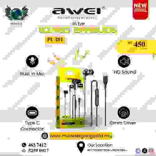 Wired Earphone Awei PC-25T
