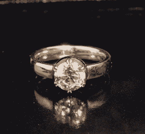 Single stone diamond ring