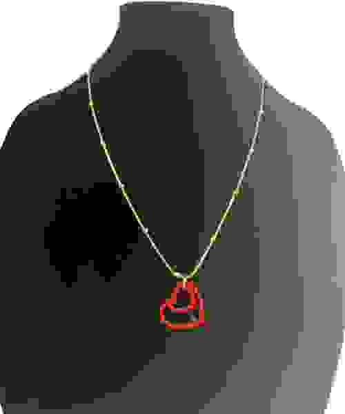 Cadena dije corazón doble