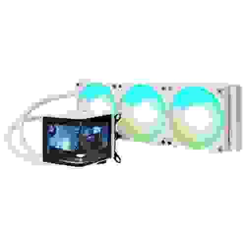 【TRYX】PANORAMA 360 ARGB 旗艦款 裸視3D曲面液晶水冷 白