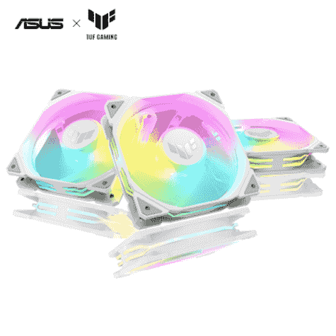 華碩 TUF Gaming TR120 白 ARGB 三入組 (PWM/雙層LED矩陣設計/超厚28mm風扇框架/2000 RPM/2年保固)