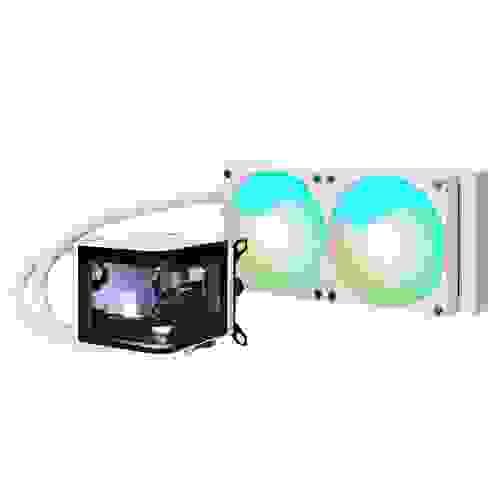 【TRYX】PANORAMA 240 ARGB 旗艦款 裸視3D曲面液晶水冷 白
