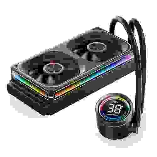 【Jonsbo】TH240 全幅式無限鏡一體扇液晶水冷 黑色款 TDP:260W 5年保 (高彩液晶/漏液賠償)
