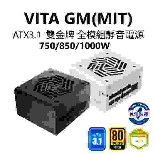 【全漢FSP】VITA GM MIT 750/850/1000W ATX3.1 雙金牌全模組電源 (台灣製造)