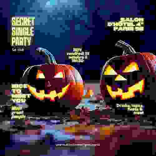 Secret single party - Soirée célibataires "Halloween chic" dans un salon d'hôtel 4* à Paris 9e