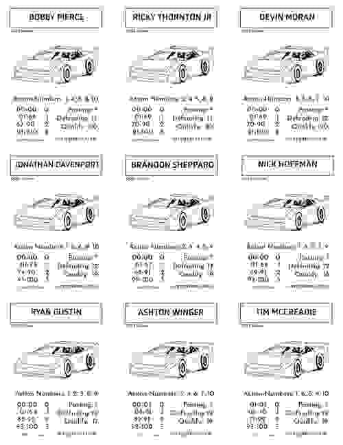 2024 season Late Model set WITH driver names