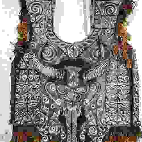 hand make ancient text battle clothes