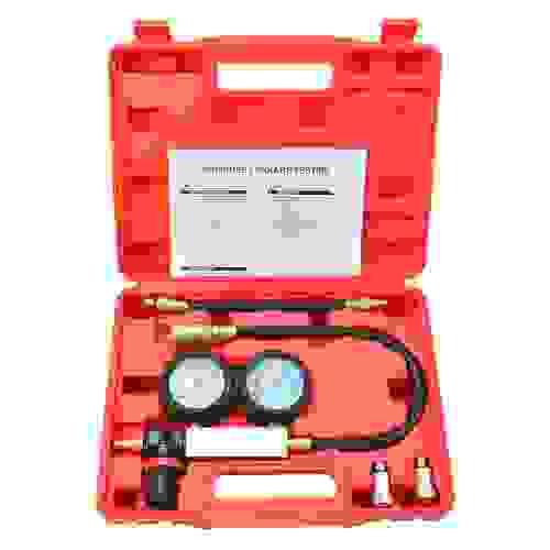 SK1015 Cylinder Leak Tester Compression Leakage Detector Kit Petrol Engine Gauge Tool Double Gauge