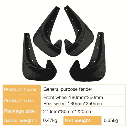 Universal Stealth Mudguards (Set of 4) | High-Performance Splash Protection