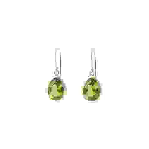 1 Silver pair of hanging earring a smokie Quartz