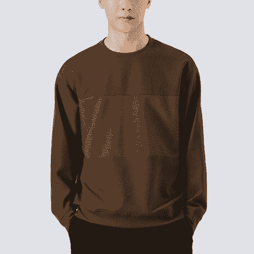 日系中身紋理拼接 長袖 T-Shirt [CBT-1221]