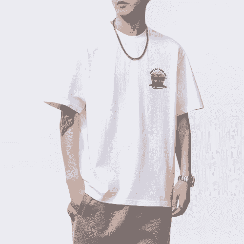 山系日落風景圖案印燙 純棉短袖 T-Shirt [SBT-1411]