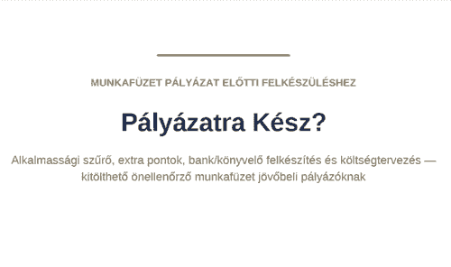Pályázati Felkészítő Munkafüzet