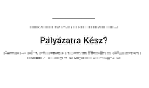 Pályázati felkészítő munkafüzet