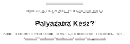 Pályázati Felkészítő Munkafüzet