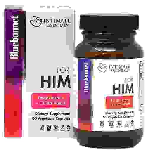 Bluebonnet Kosher Intimate Essentials for Him Testosterone and Libido Boost 60 Vegetable Capsules