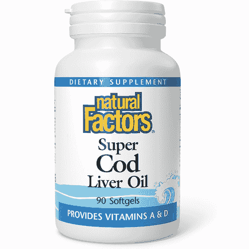 Natural Factors Cod Liver Oil, 90 Capsules