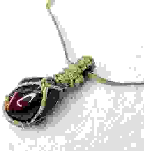Necklaces - Hemp Wrapped - Dragon Bloodstone