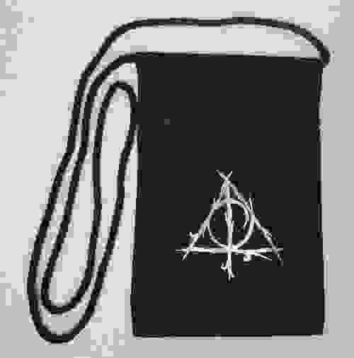 Canvas Crossbody - Black Deathly Hallows