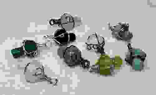 Wire-Wrapped Jewelry - Mini Gemstone Mushroom Pendant