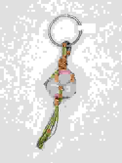 Keychains - Hemp Wrapped - Rose Quartz