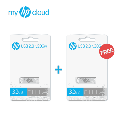 HP v206w 32GB USB + FREE HP v206w 32GB USB
